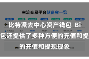 比特派去中心资产钱包  Bitpie钱包还提供了多种方便的充值和提现现象