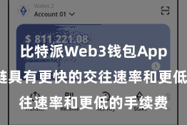 比特派Web3钱包App  比特派链具有更快的交往速率和更低的手续费