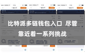 比特派多链钱包入口 尽管靠近着一系列挑战